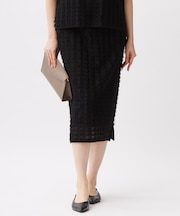 【セットアップ対応・洗える】シアーカットジャカード スカート