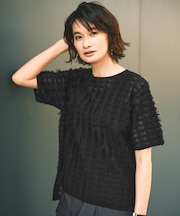 【カタログ掲載・セットアップ対応・洗える】シアーカットジャカード ニット