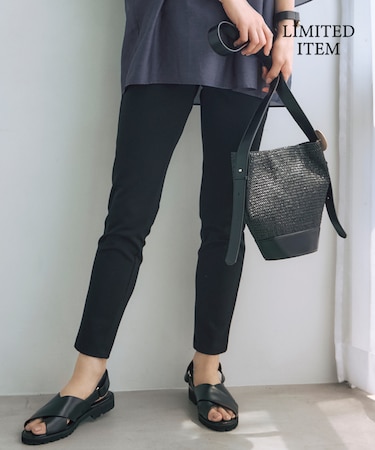 【WEB限定・洗える】コットンナイロンモクロディー レギンスパンツ