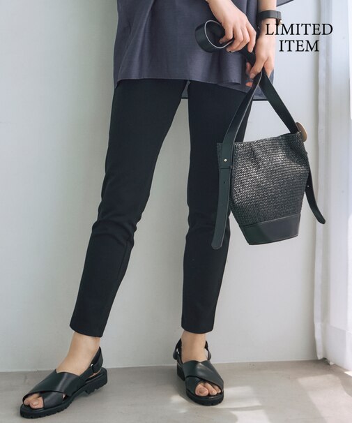 【WEB限定・洗える】コットンナイロンモクロディー レギンスパンツ