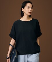 【人気素材・新色追加】ラスティックメッシュドルマンスリーブ Tブラウス