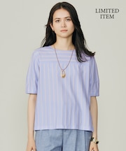 【WEB限定・洗える】ストライプハイゲージジャージー カットソー