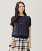 【接触冷感・UVケア・洗える】ドレーピーラグランスリーブ ニットソー