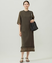 【洗える】ハイツイストコットンアセテート ワンピース