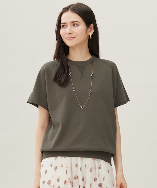 【洗える】コットンループバックスウェット ニット