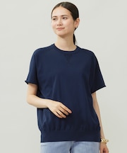 【洗える】コットンループバックスウェット ニット