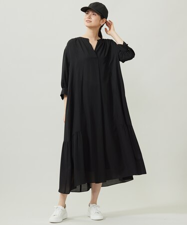 【カタログ掲載・洗える】ソフトシルクビエラ ワンピース