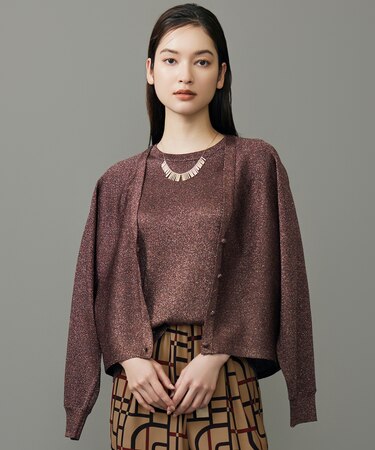 【カタログ掲載】カラーミックスラメ カーディガン