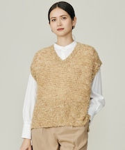 ファンシーラメスラリット ニット