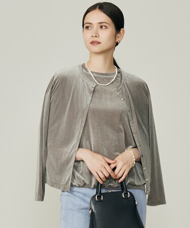 シアーベロア カーディガン