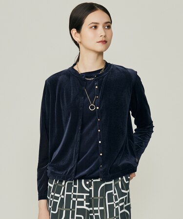 シアーベロア カーディガン