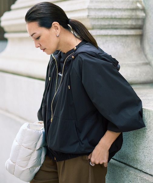 【カタログ掲載・洗える】ソフトナイロンリップ ブルゾン