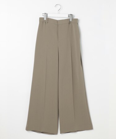 【洗える】トリアセダブルクロスワイドストレート パンツ