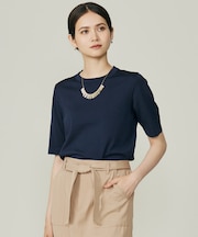 【アンサンブル対応】アセテートコットンプルオーバー ニット