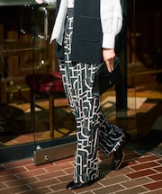 【カタログ掲載・洗える】ジオメトリックレトロプリント パンツ