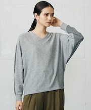 【カタログ掲載・洗える】ファインウールカシミヤドルマンシルエット ニット