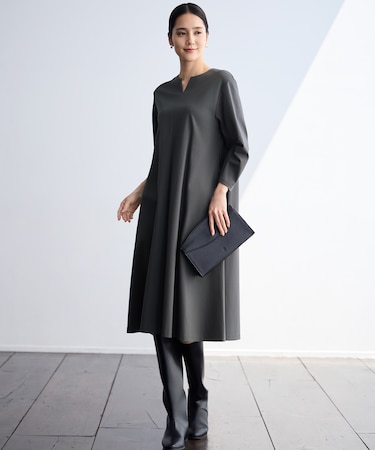 【洗える】クリアーコットンポンチ ワンピース