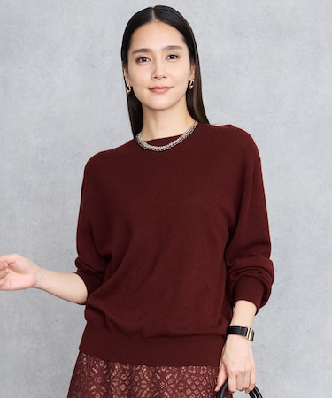 【カタログ掲載・洗える】ファインウールカシミヤクルーネック ニット