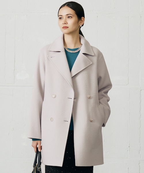 ウール ダブルブレストコート ZARA ZW COLLECTION ウールブレンド ダブルブレストコート