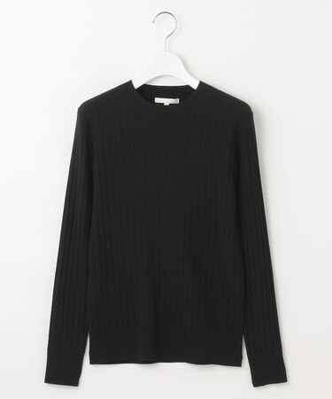 【洗える】レーヨンストレッチリブインナー ニット