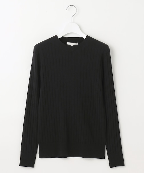 【洗える】レーヨンストレッチリブインナー ニット