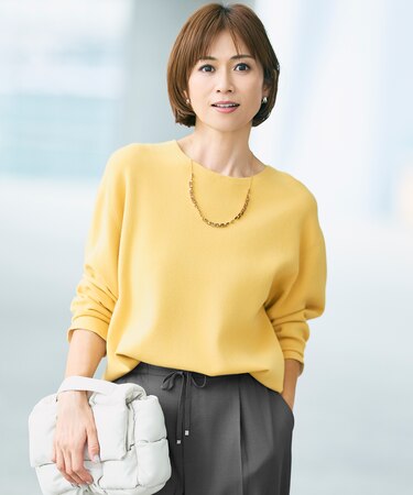 【カタログ掲載】レーヨンストレッチベーシックシルエット ニット