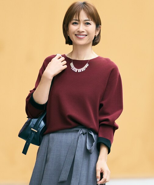 【カタログ掲載】レーヨンストレッチベーシックシルエット ニット