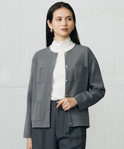 【洗える】レーヨンストレッチ カーディガン