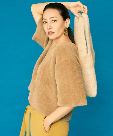 【カタログ掲載】シェニールボンディング ニット