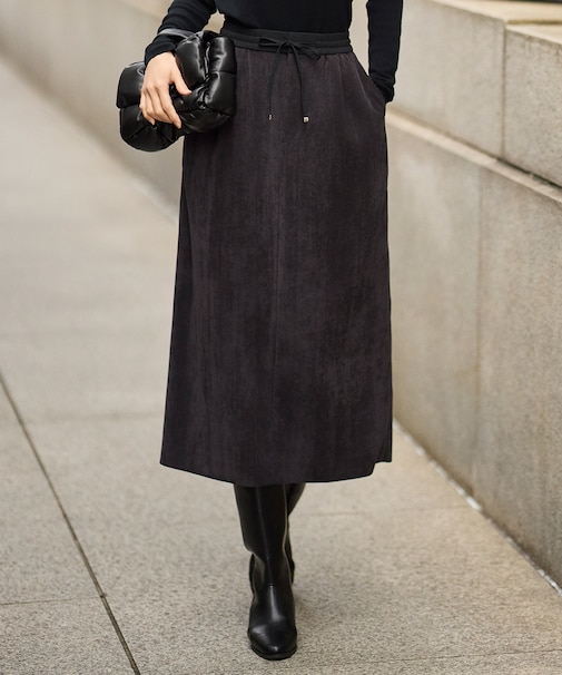【SHIHOさん着用】ソフトコーデュロイ スカート