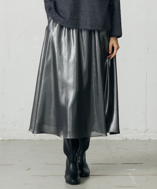 【カタログ掲載・洗える】シャイニーギャザー スカート