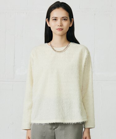 【カタログ掲載】ループカットジャカードプルオーバー ブラウス