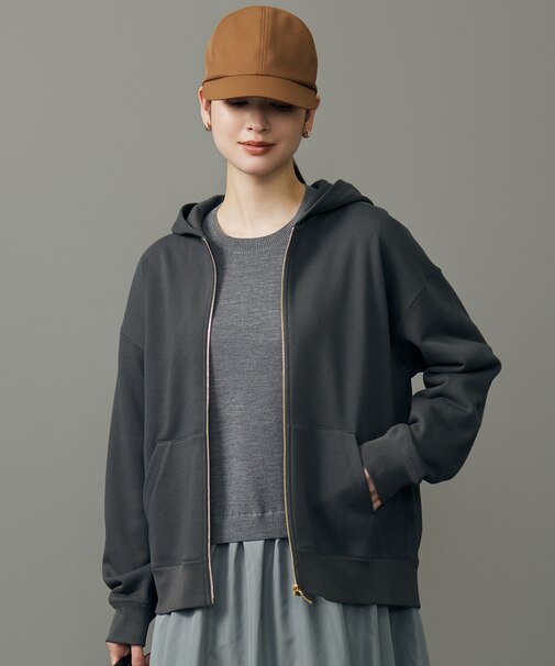 クリアループバックジップ パーカー