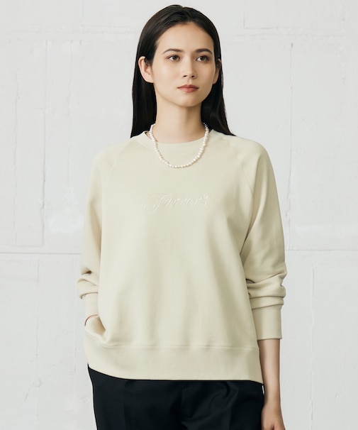 【洗える】クリアループバックレタリング スウェット