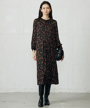 マルチポルカドットプリント ワンピース