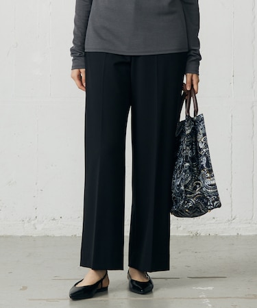 【カタログ掲載・洗える】TRギャバ裏起毛ワイド パンツ