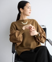 ウールミラノランタンスリーブ ニット