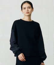 【洗える】ウールミラノランタンスリーブ ニット