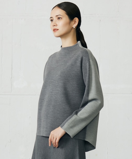 【セットアップ対応・洗える】ウールミラノボトルネック ニット