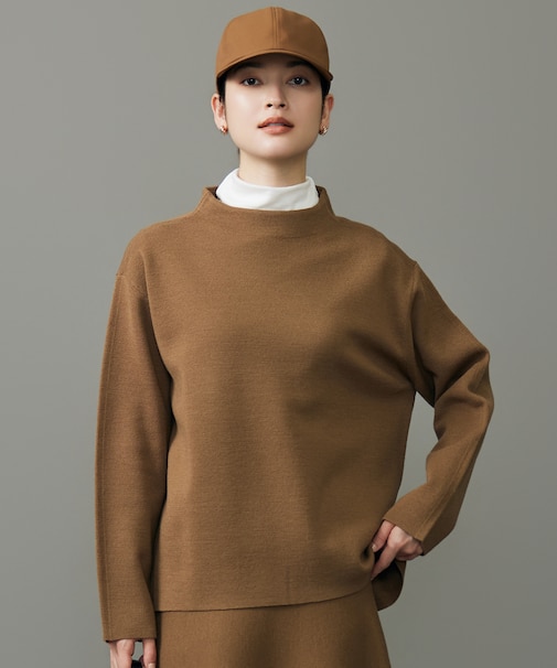 【セットアップ対応】ウールミラノボトルネック ニット
