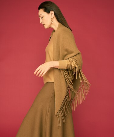 【カタログ掲載・洗える】ウールミラノニットフレア スカート