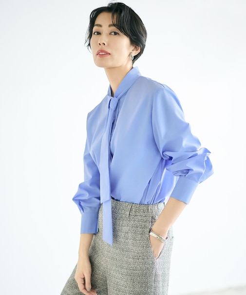 【カタログ掲載】ナチュラルタッチボウタイ ブラウス