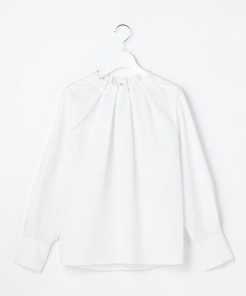 【カタログ掲載】ナチュラルタッチスタンドカラー ブラウス