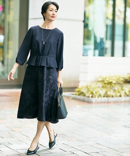 カタログ掲載】フラワーオパールプリント ワンピース｜ジユウクの通販