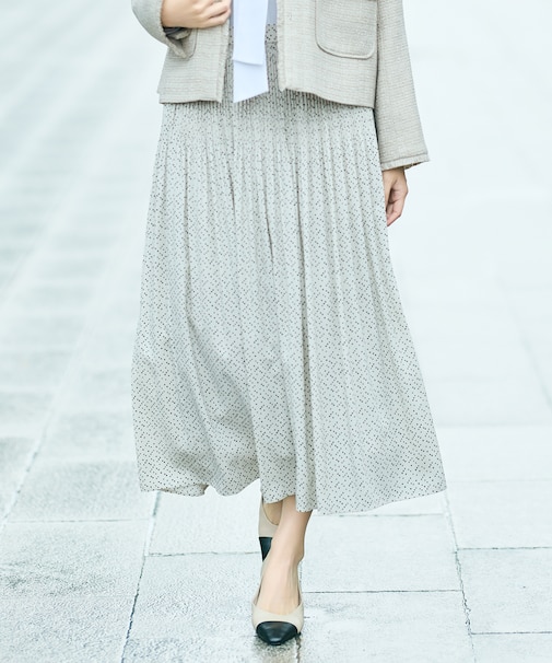 【カタログ掲載・セットアップ対応】ライトサテンプリーツ スカートII