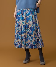 【SHIHOさん着用】アートタッチフラワープリント スカート