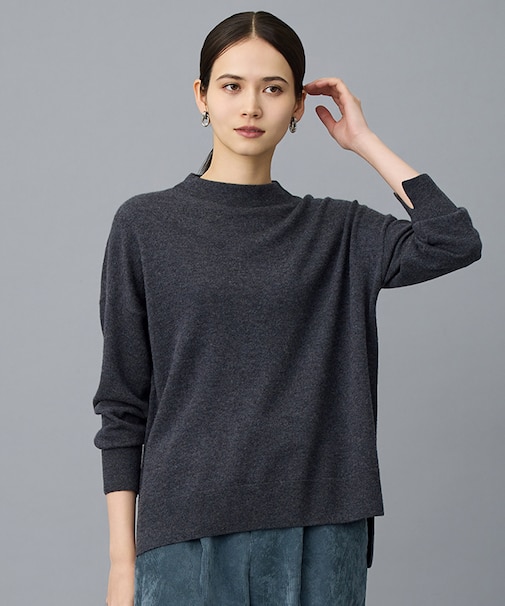 【SHIHOさん着用】ウールハイゲージモックネック ニット