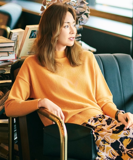 【SHIHOさん着用】ウールハイゲージモックネック ニット