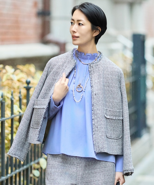 【カタログ掲載】ライトミックスツイード ジャケット