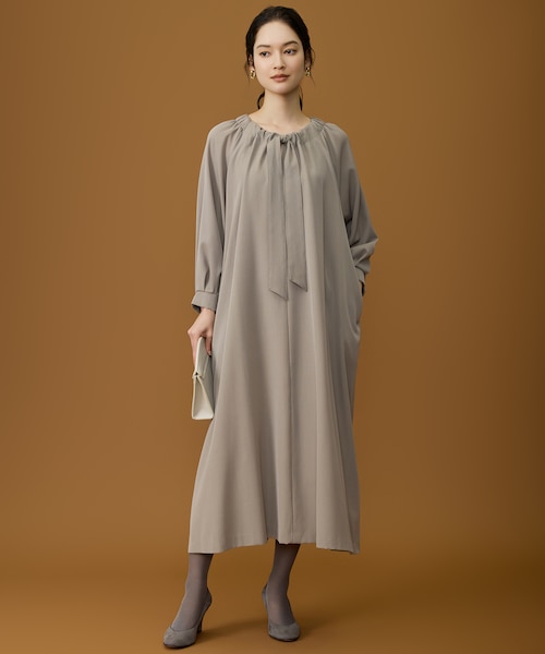 SHIHOさん着用】TWドレープツイル3WAYボウタイ ワンピース｜ジユウクの
